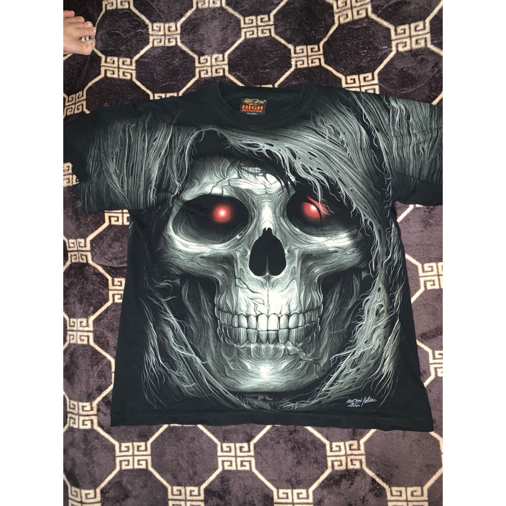 KAOS ART TENGKORAK SECOND