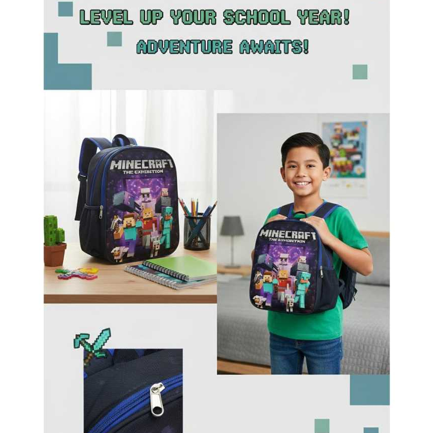 Polo England - Tas Ransel Anak Laki Minecraft - Roblox Tas Anak Paud/TK R12178