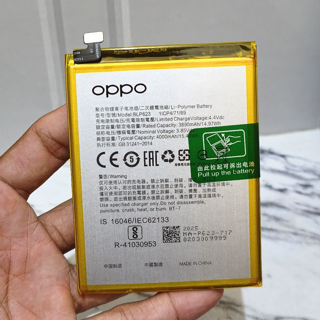Baterai Batre Oppo BLP623  HP Oppo F3 Plus CPH1613 Battery Batrei Tanam Oppo F3+