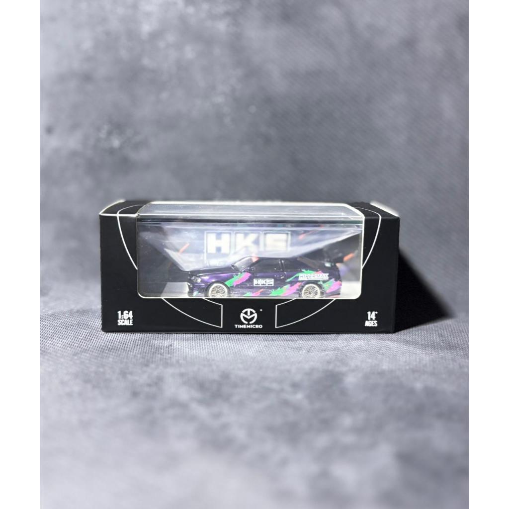 TIME MICRO NISSAN GTR R34 HKS PURPLE UNSEALED GOOD CONDITION