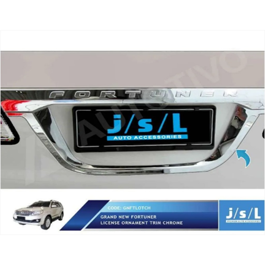 LISENCE ORNAMENT TRIM CHROME GRAND FORTUNER 2012-2015 (Motivo Car)