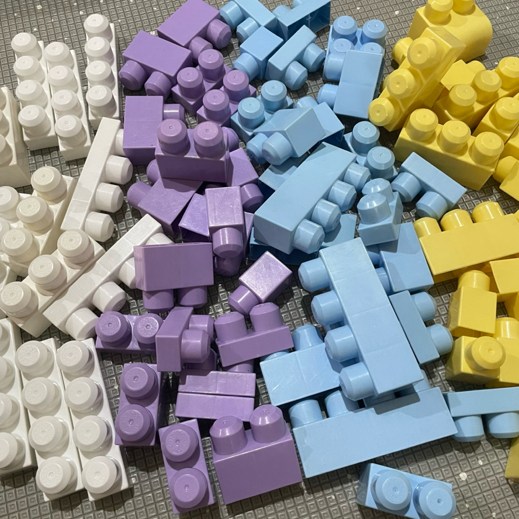 PRELOVED Mega Bloks - Pastel Edition (78 pcs) | Mainan Balok Susun MegaBloks MegaBlok Edukasi Edukat