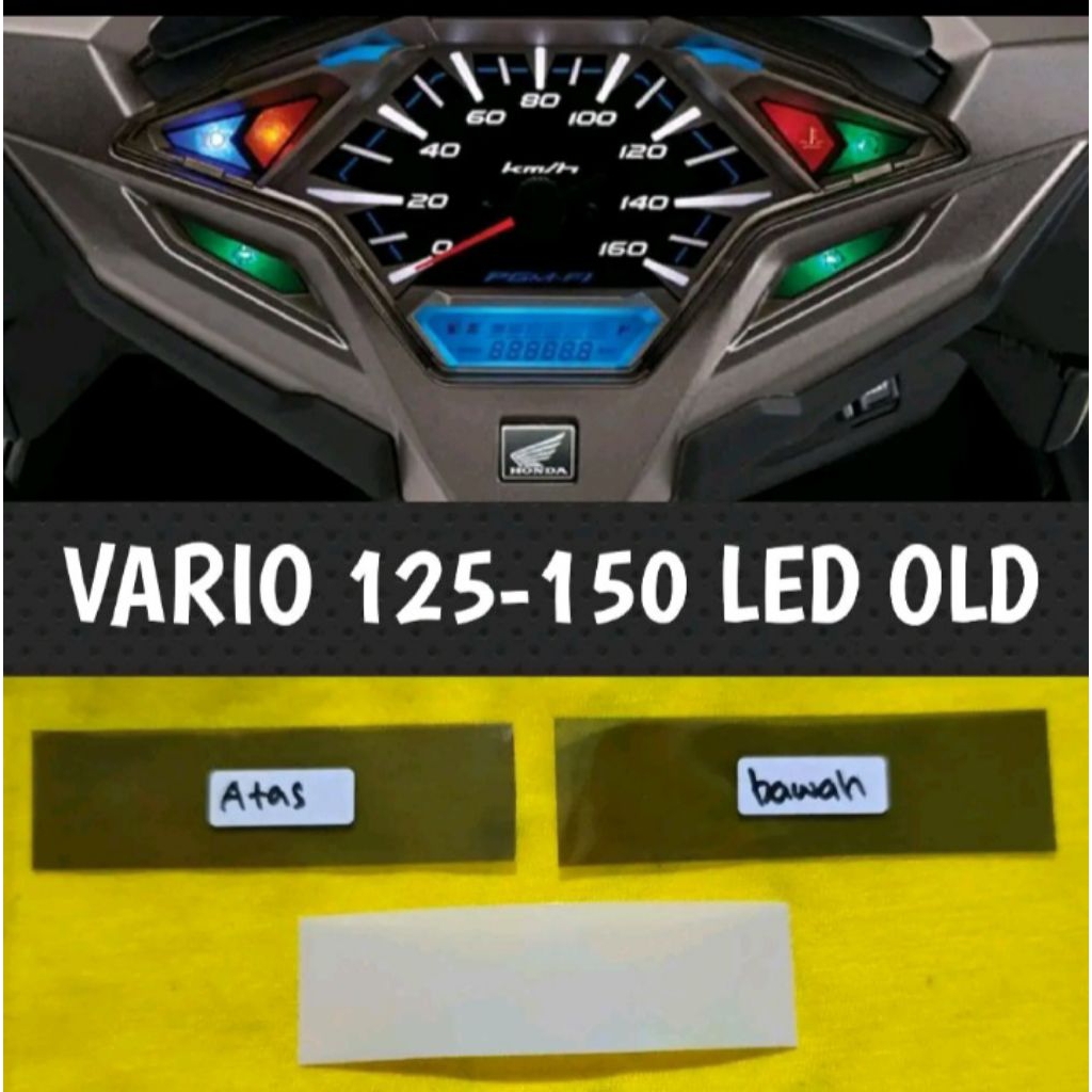 polarizer polariser lcd plus mika susu set atas bawah speedometer motor Honda Vario 125 150 LED old 
