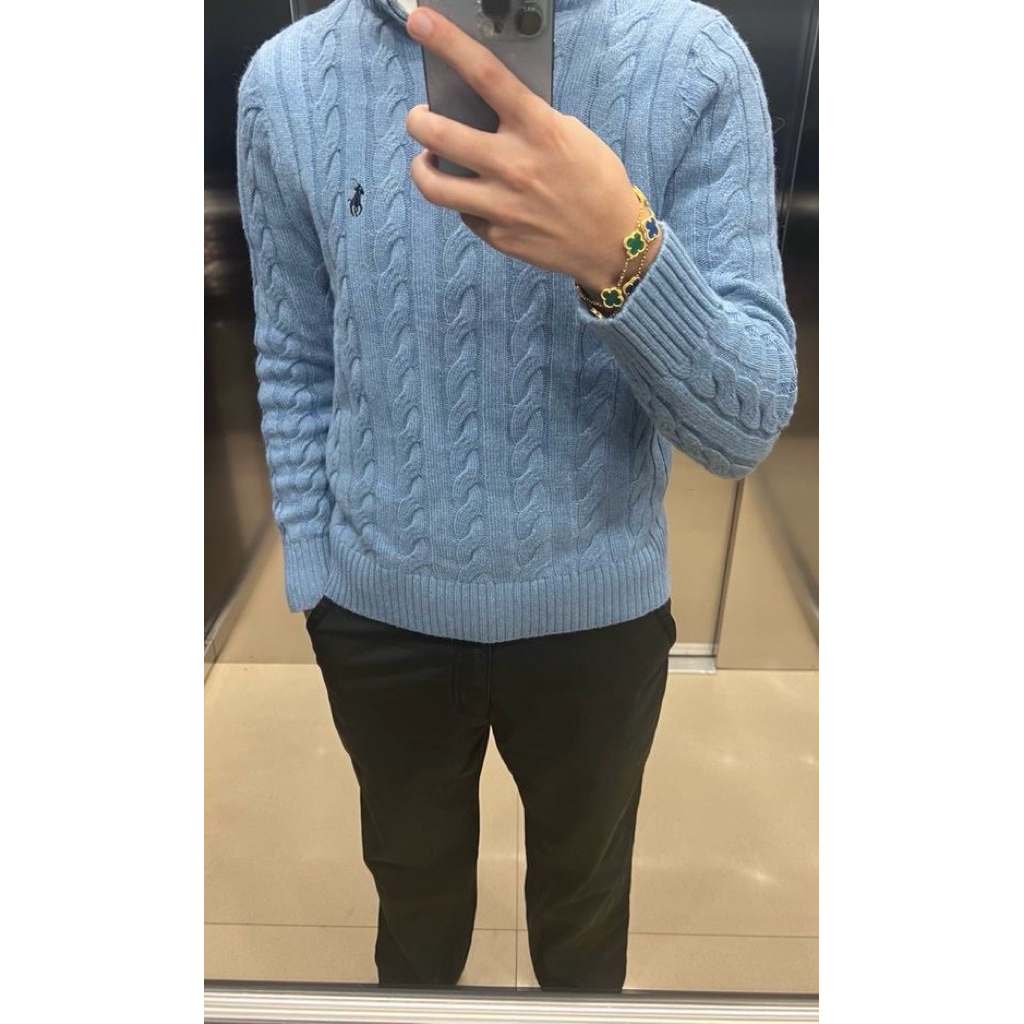 Polo Ralph Lauren Cable Knit Blue Sweater