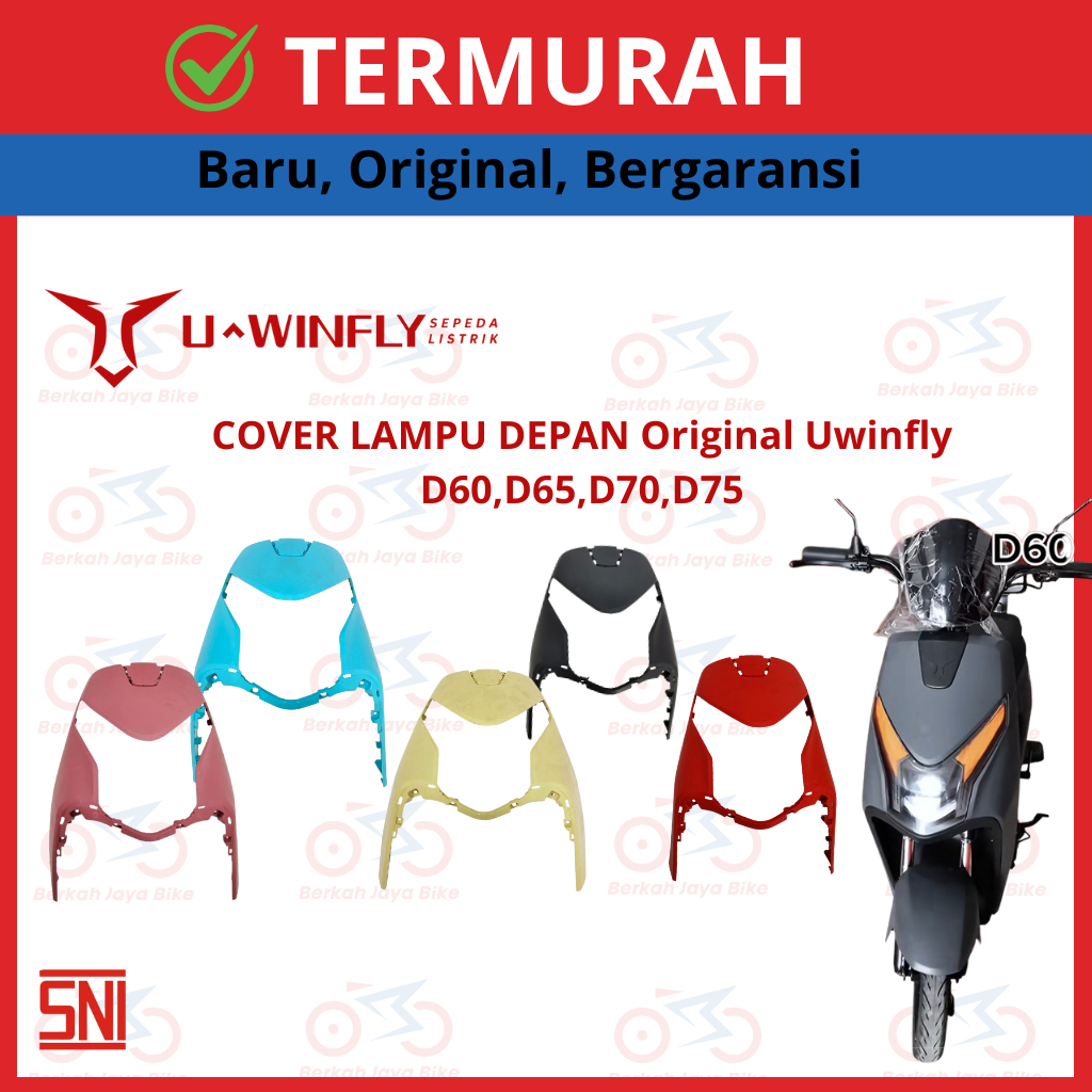 Cover Lampu Depan Sepeda Listrik Uwinfly D60/ D65/ D70/ D75 Original