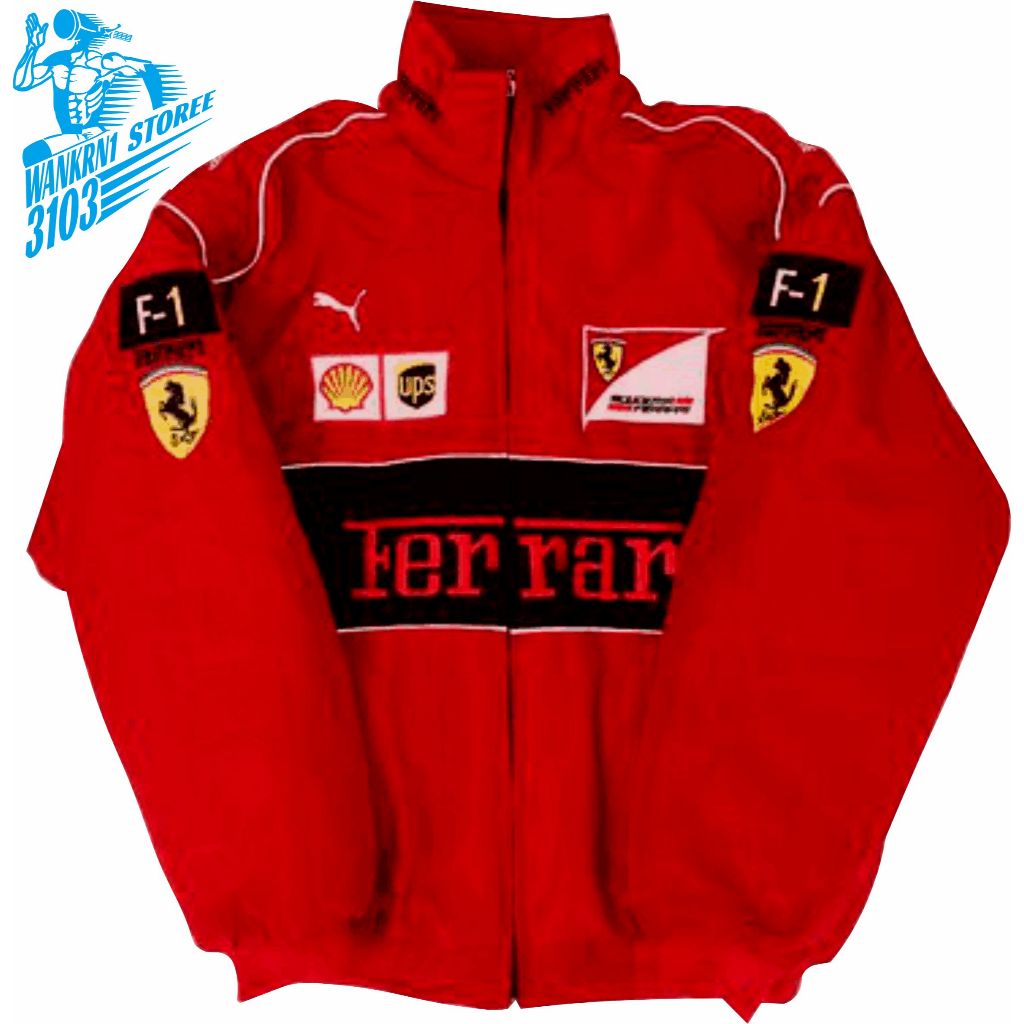 WanKrn Jaket NascarVintage F1 Racing Red Series
