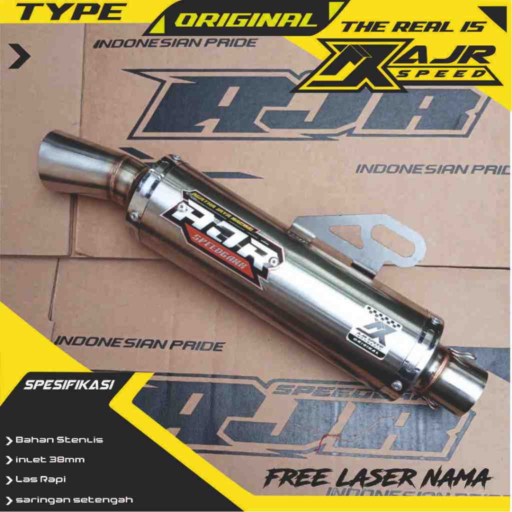 Slincer Knalpot Racing Exhaust Corong Drag Full Stainless Steel Saringan Kompetisi Borboran Setengah