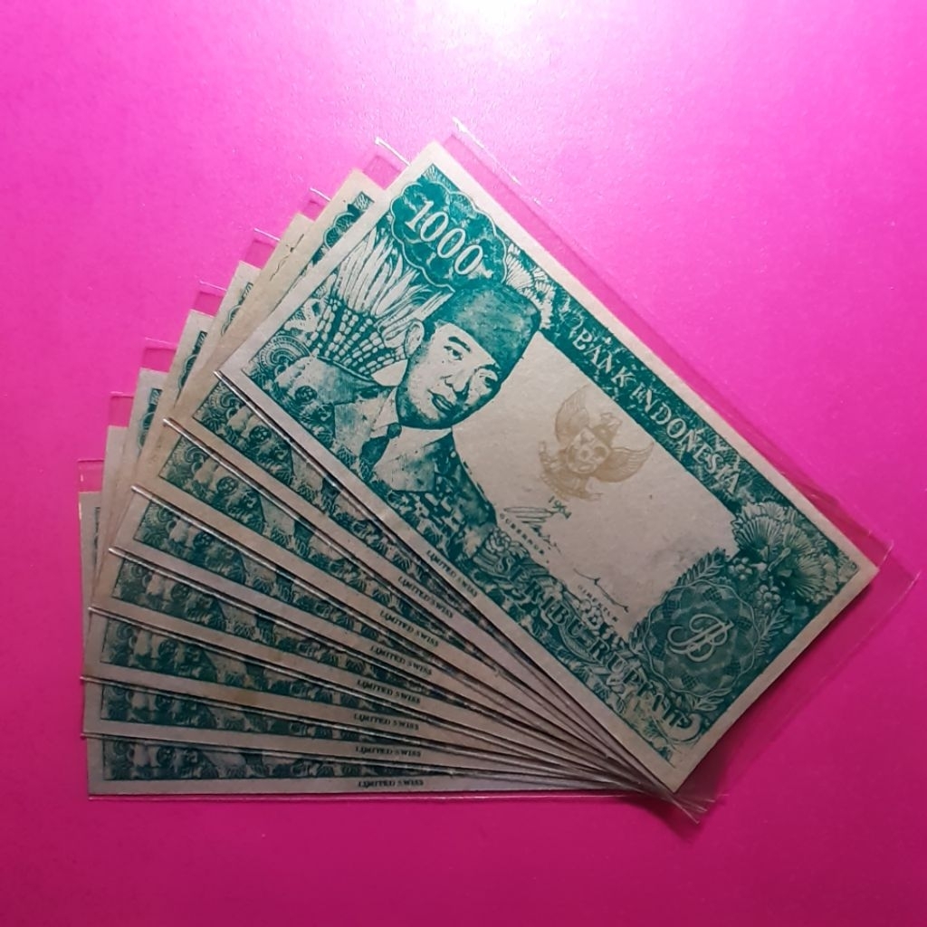 uang 1000 rupiah sukarno replika tahun 1964