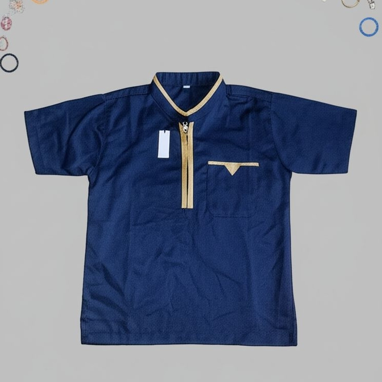 koko kurta anak laki laki //baju koko kurta anak anak laki laki usia 3-10 tahun ritsleting depan'