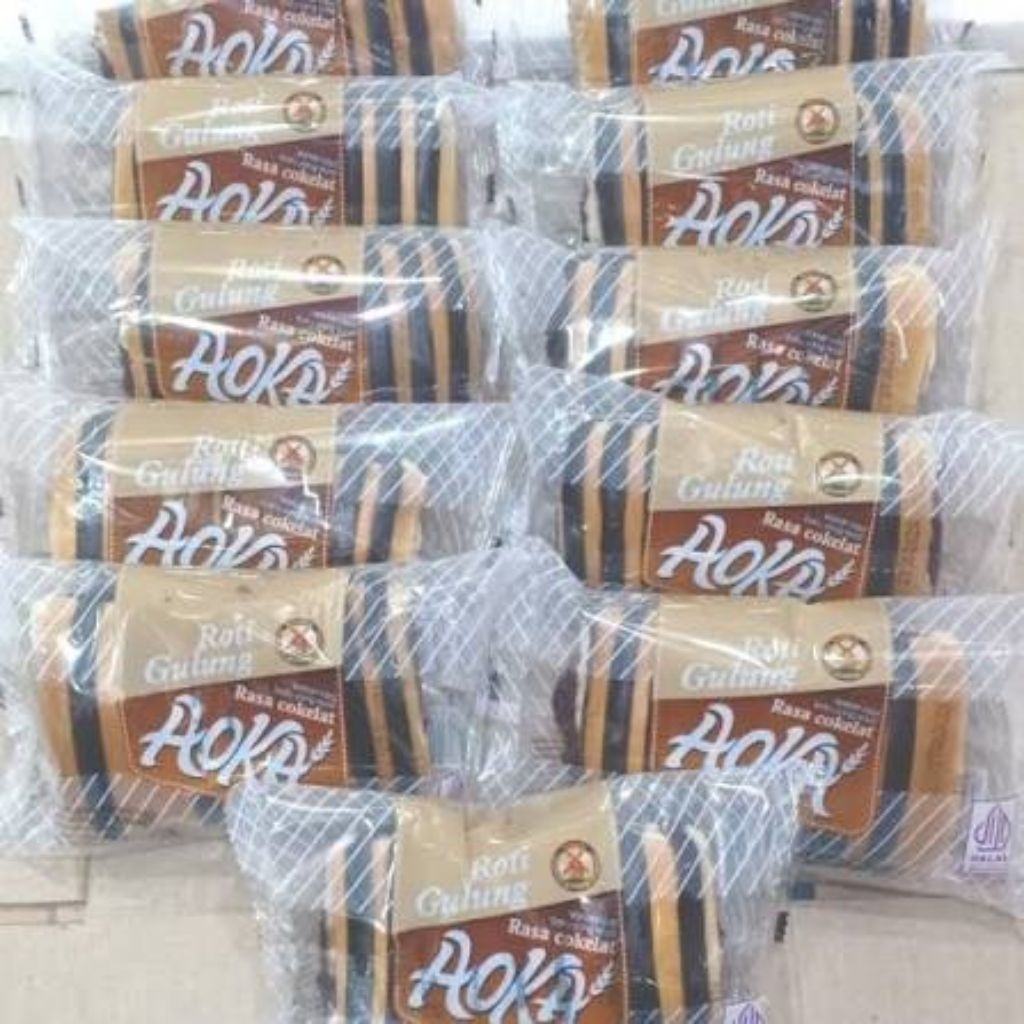 Roti Aoka Roti Gulung Coklat Roti Kemasan