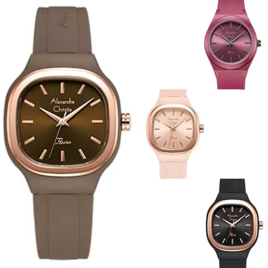 AC 2B34 JAM TANGAN WANITA  ALEXANDRE CHRISTIE AC 8693 WANITA / AC 2A07 RUBBER ORIGINAL AC 2A11 2A07 