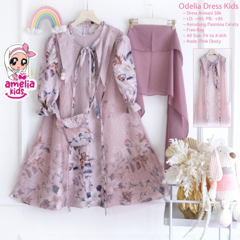 (COD) Odelia dress kids ORI Amelia kids dress anak perempuan
