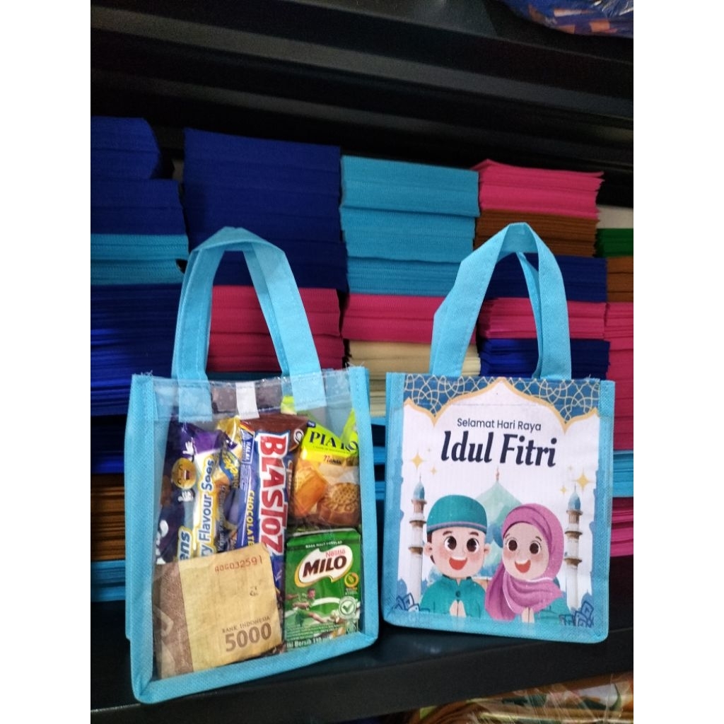 Tas lebaran Idul Fitri Mika / Tas Hampers Lebaran / Tas Snack anak lebaran