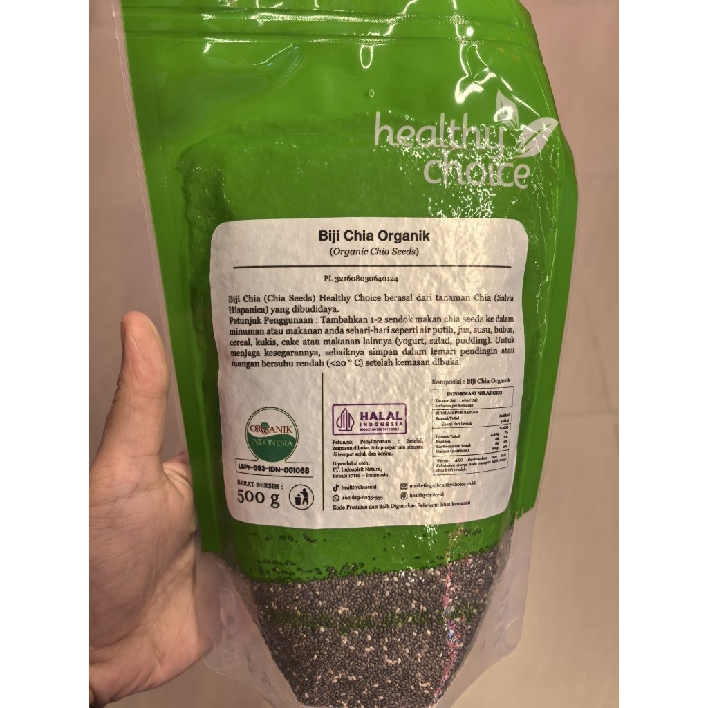 HEALTHY CHOICE CHIASEED. BIJI CHIASEED ORGANIC. CHIASEED ORGANIK. ORGANIK CHIASEED 500GR