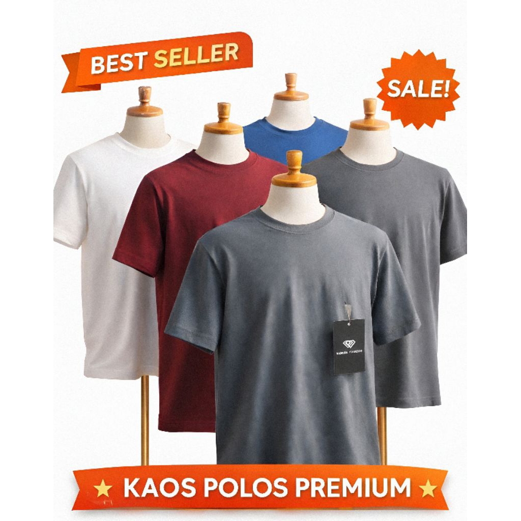 Kaos Polos Semi Katun 24s / kaos polos cowok/cewek / Kaos Semi Katun Premium / Grosir kaos polos / B