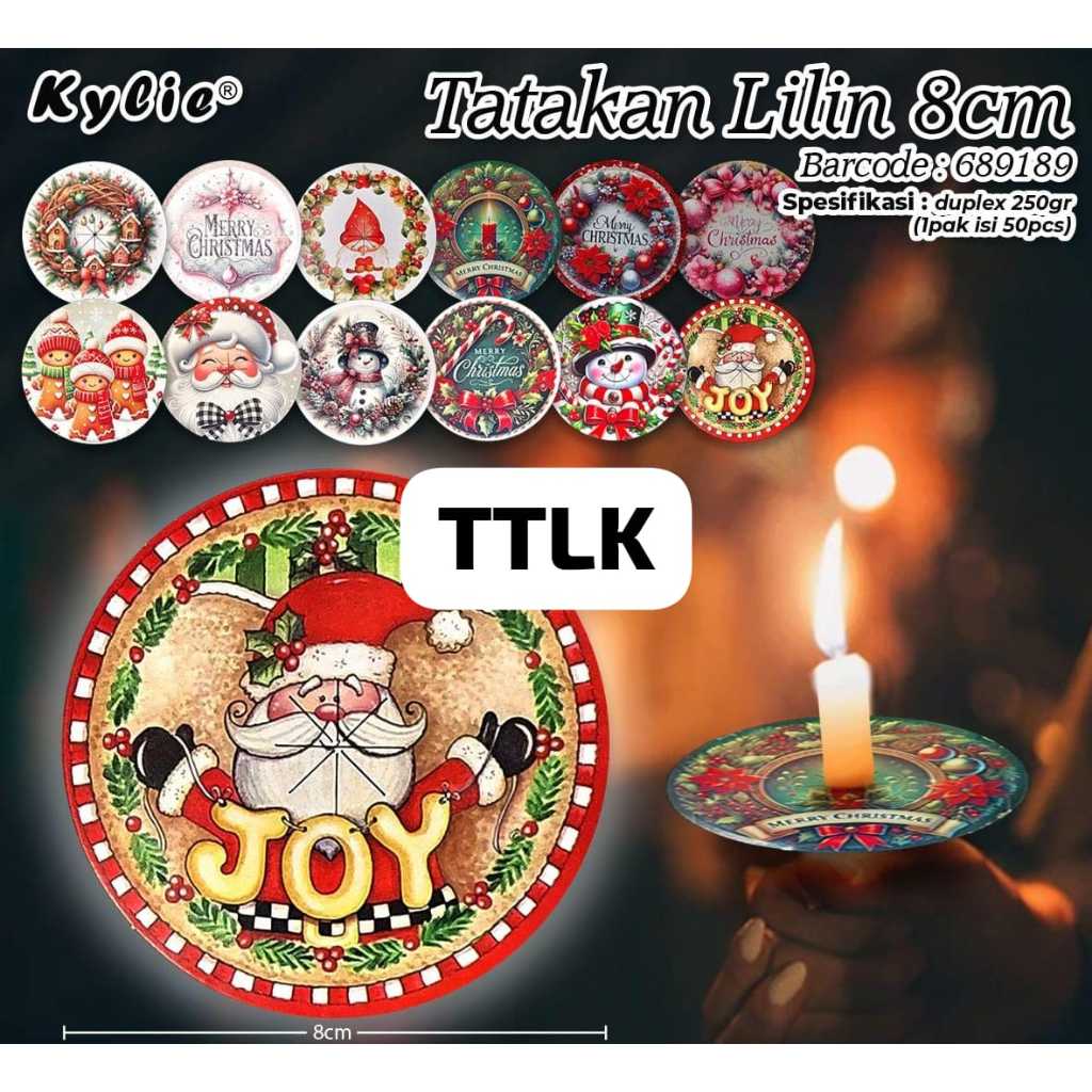 Tatakan Lilin Kertas Natal/ Tatakan Lilin/ Tatakan Lilin Chrismast/ Aksesories Natal/ Christmas Aces