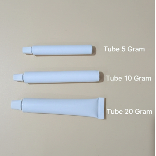 Tube Salep Aluminium kosong - Bisa untuk salep, pasta gigi, kosmetik /  farmasi tube cream 5 Gram 10