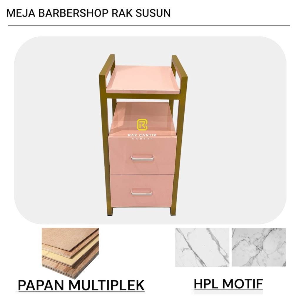 MEJA BARBERSHOP RAK SUSUN