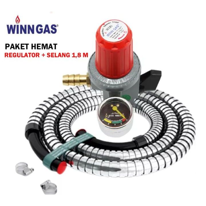 PAKET REGULATOR  WINN GAS W 181 M / W 181 NM / Regulator Gas LPG SNI High Pressure Tekanan Tinggi pl