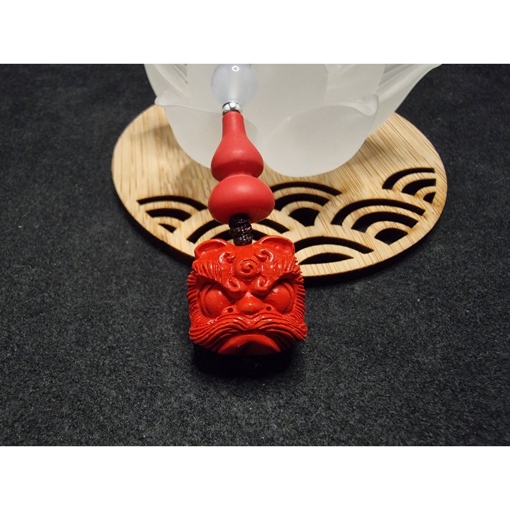 Gantungan Batu Liontin ZhuSha Cinnabar Barong 17mm C550