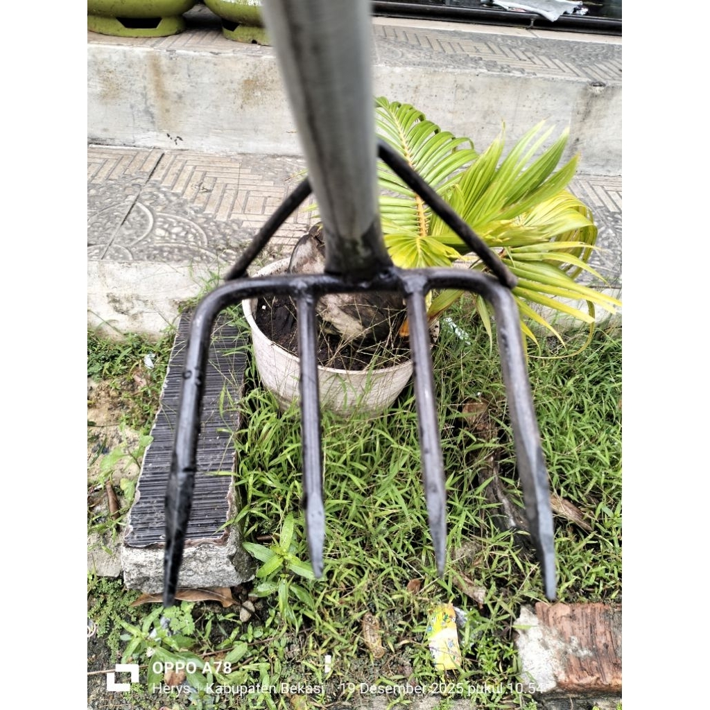 garukan sampah/rumput kering gagang besi
