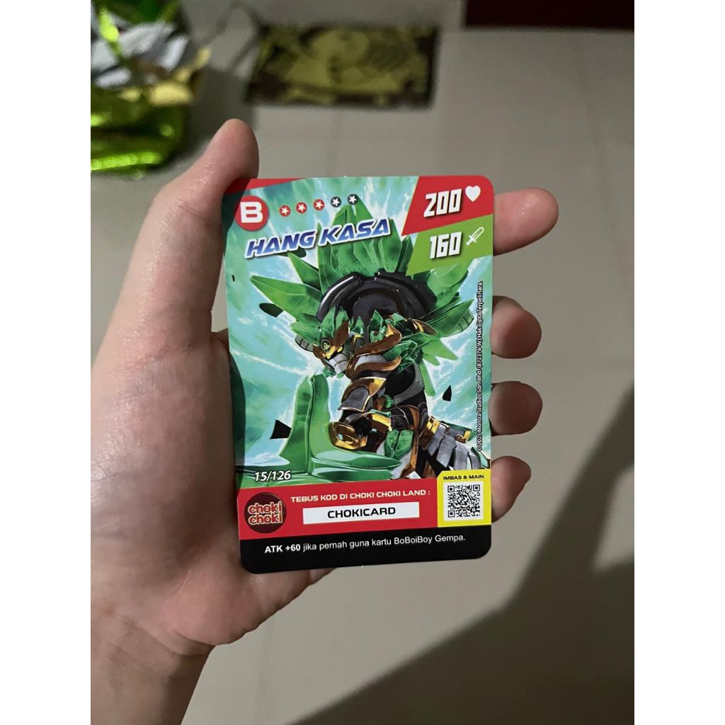 Kartu Hang Kasa no 15 Chokichoki BoBoiBoy Batch 1