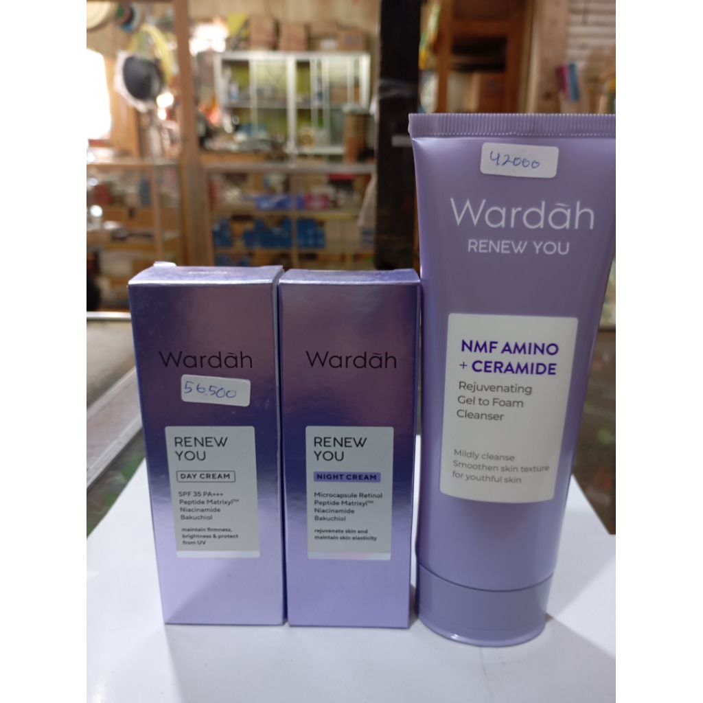 Wardah renew you 1 paket cream perawatan wajah