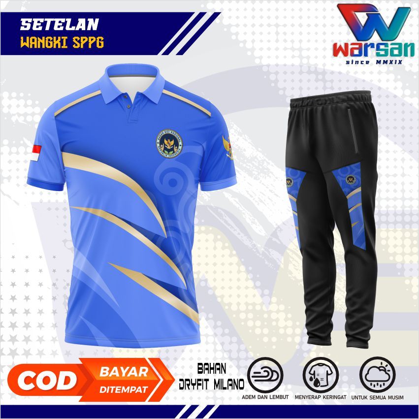 SERAGAM OLAHRAGA WANGKI SPPG / SETELAN JERSEY DAN TRAINING SPPG MBG / WARSAN SET
