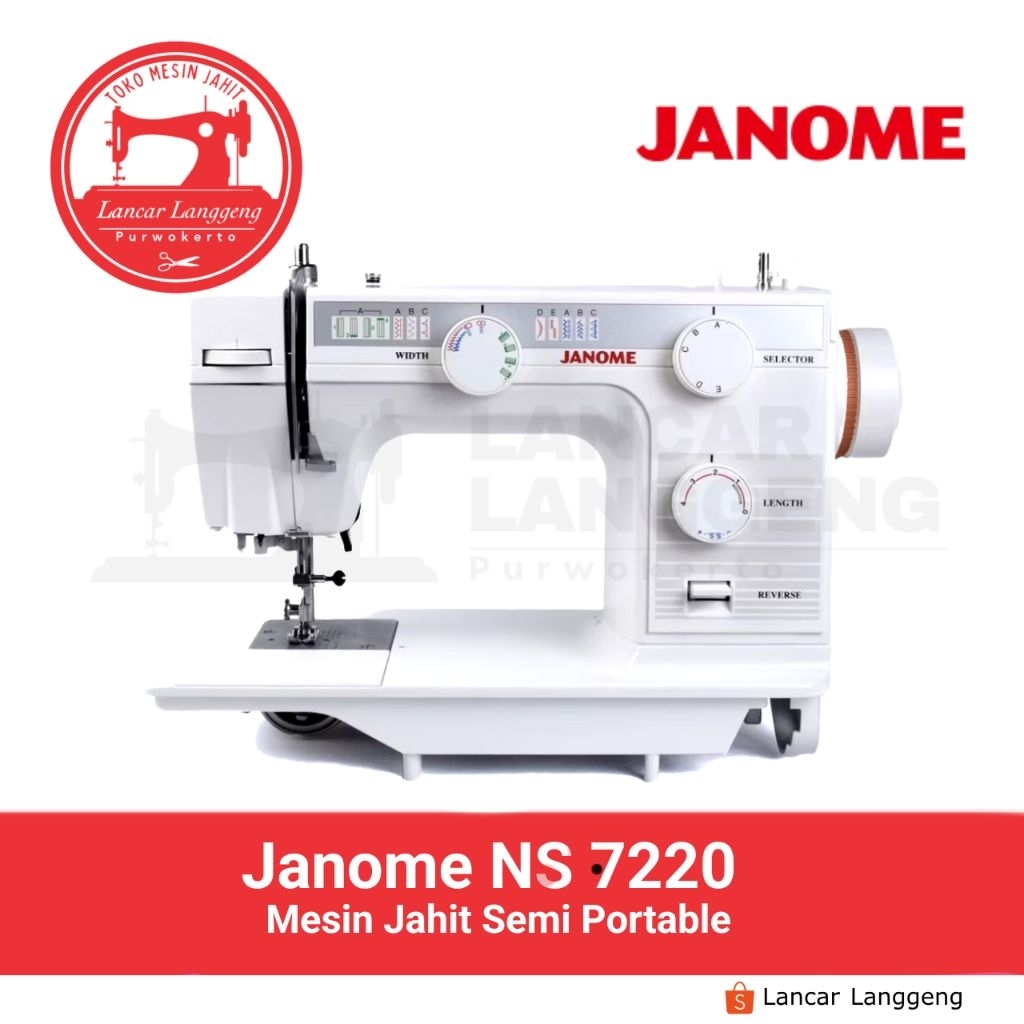 Mesin Jahit JANOME NS 7220 (Semi Portable)