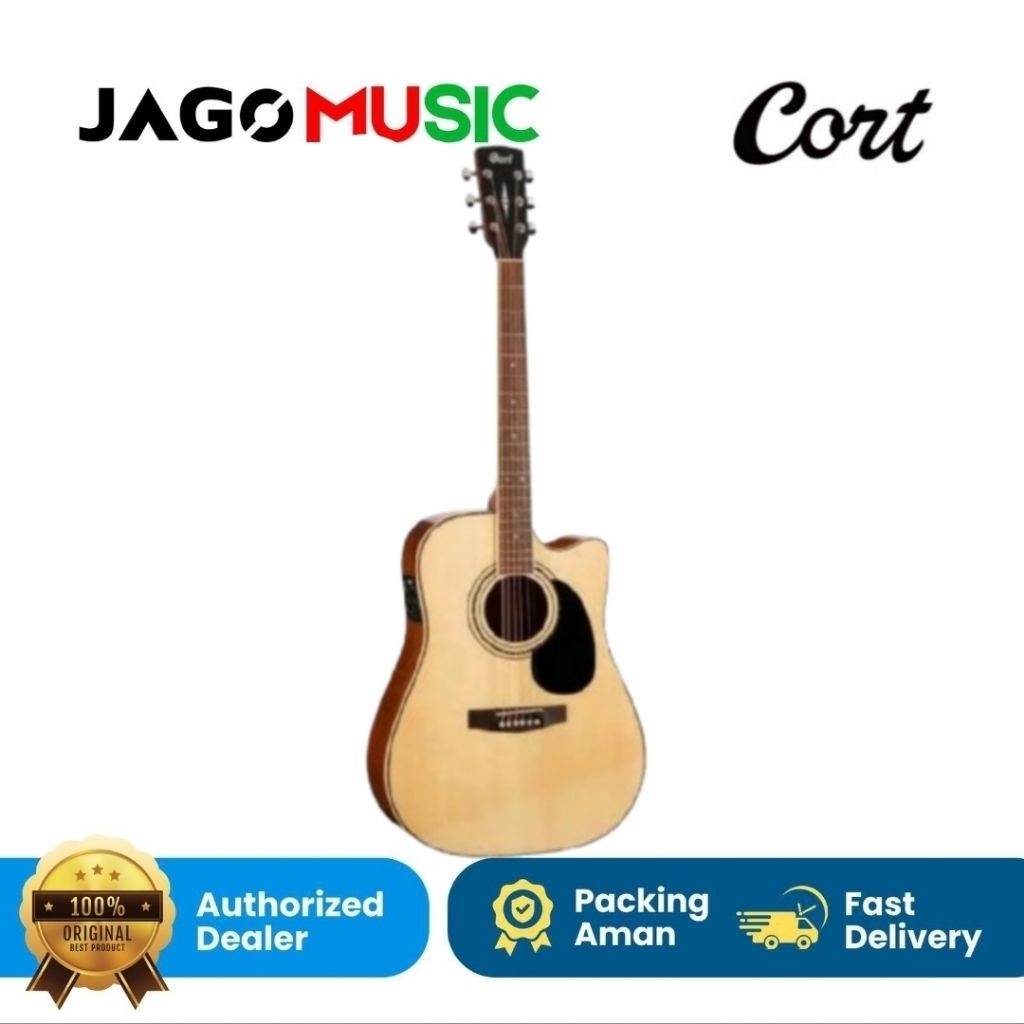 Cort AD880CE NAT Guitar Akustik Elektrik Cort AD880 CE NAT Gitar Cort AD 880CE
