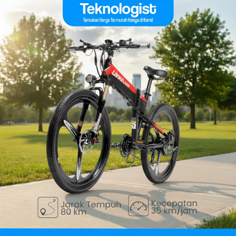 Lankeleisi Sepeda Listrik Lipat Folding Bike Elite Version