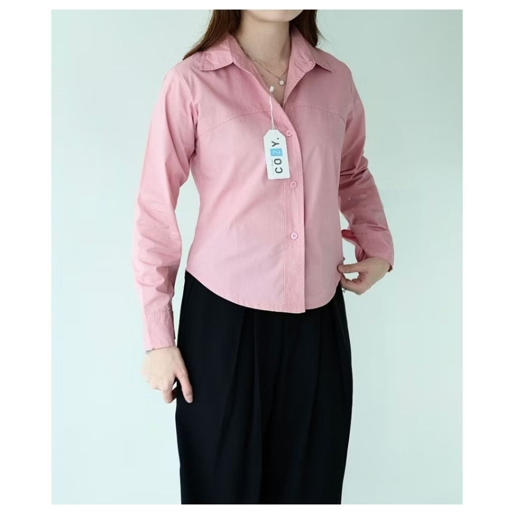 KEMEJA WANITA POLOS KEMEJA WANITA CROP TOP KEMEJA WANITA LENGAN PANJANG KEMEJA WANITA KOREA STYLE KE