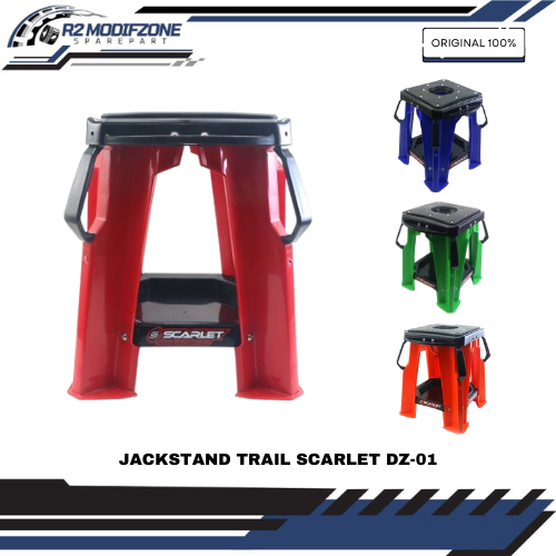 Jackstand Paddock Tengah Standar Motor Trail DZ-01 "Original Scarlet"