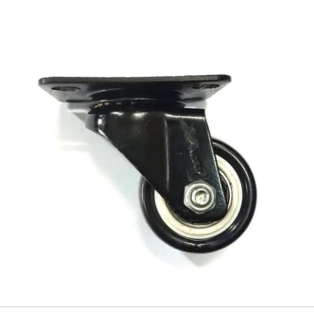 Roda PU 1,5 Inch Black HIDUP Roda PU Hitam 1,5 Inch Hidup