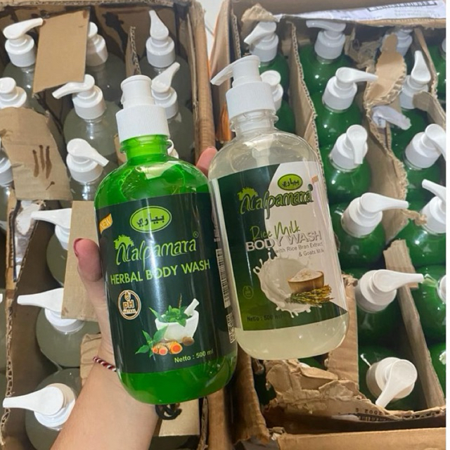 Body Wash Nalpamara Sabun Cair Nalpamara Herbal Body wash Rice milk