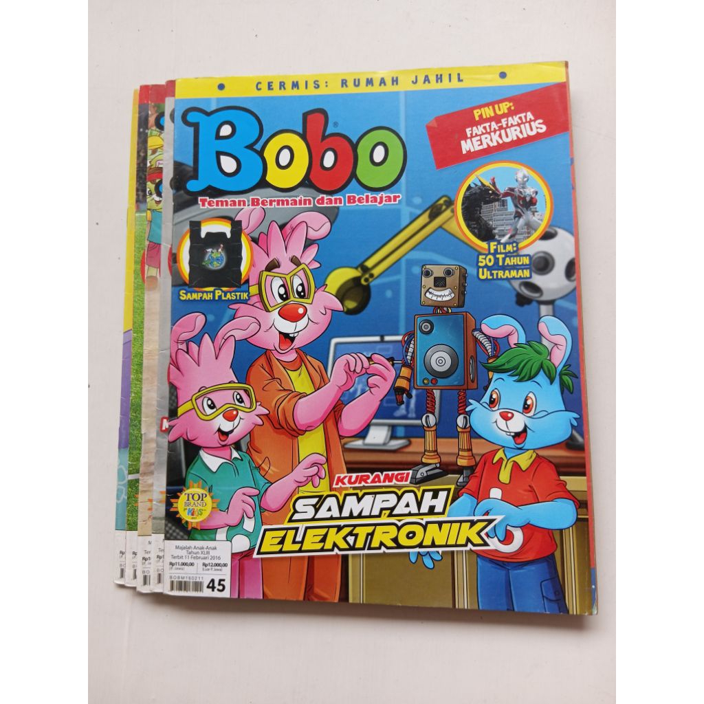 Bekas Paket isi 5 Majalah Bobo Tahun 2013 2014 2015 2016 Kurangi Sampah Elektronik