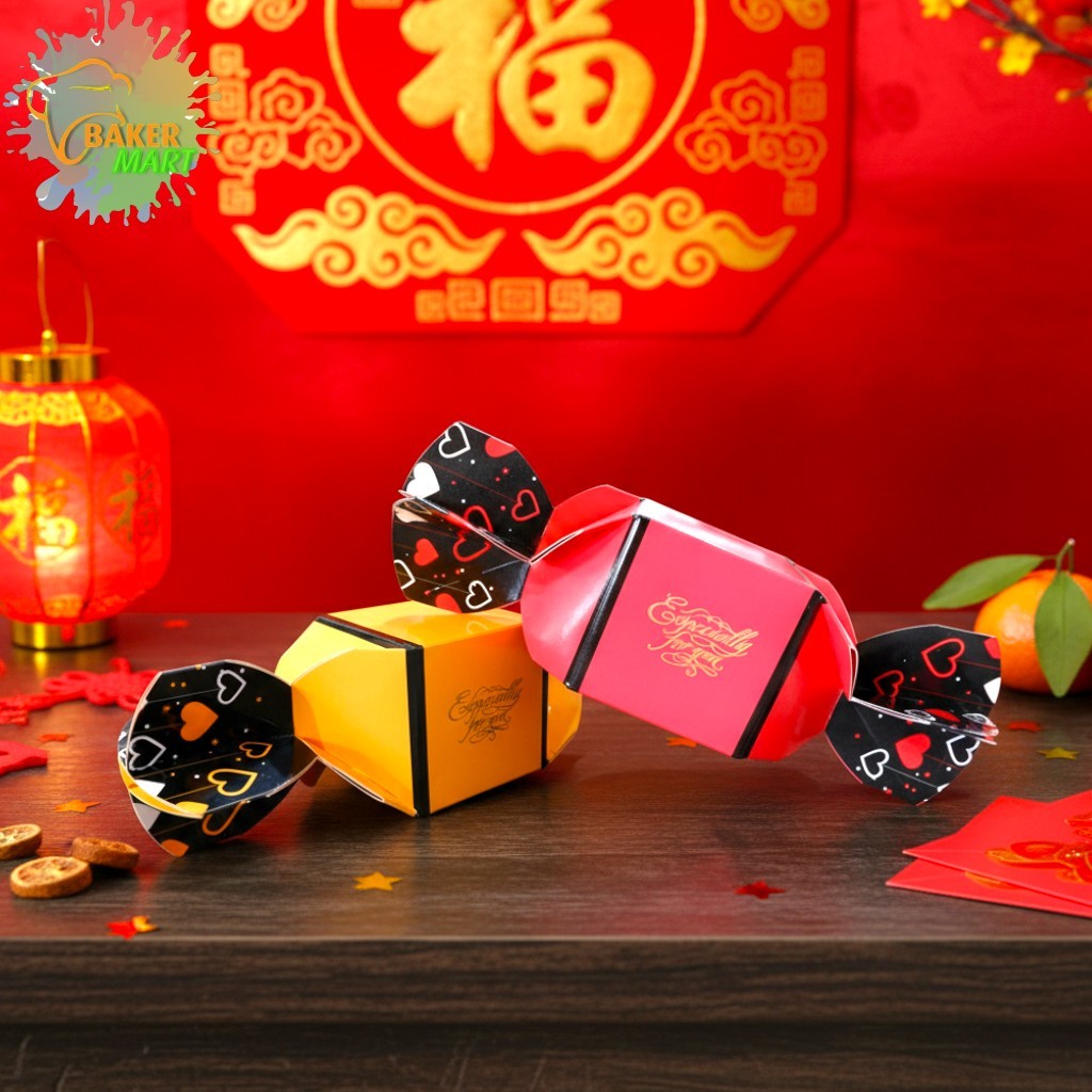 Imlek Box / Kotak Chinese New Year Untuk Permen Dan Nastar / 2Pcs