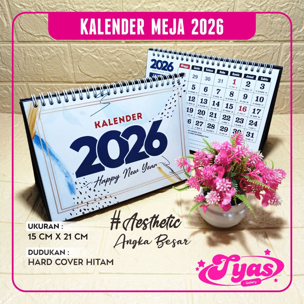 KALENDER MEJA 2026 Angka BESAR - Kalender BESAR Murah Kode : ARIYA
