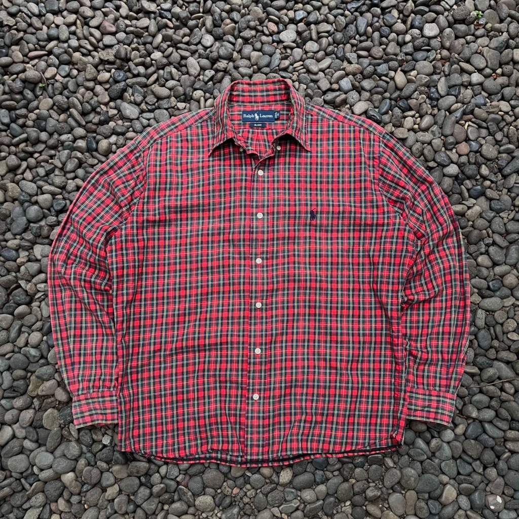 KEMEJA PLAID PATTERN POLO R.L SMALL LOGO &FIL4