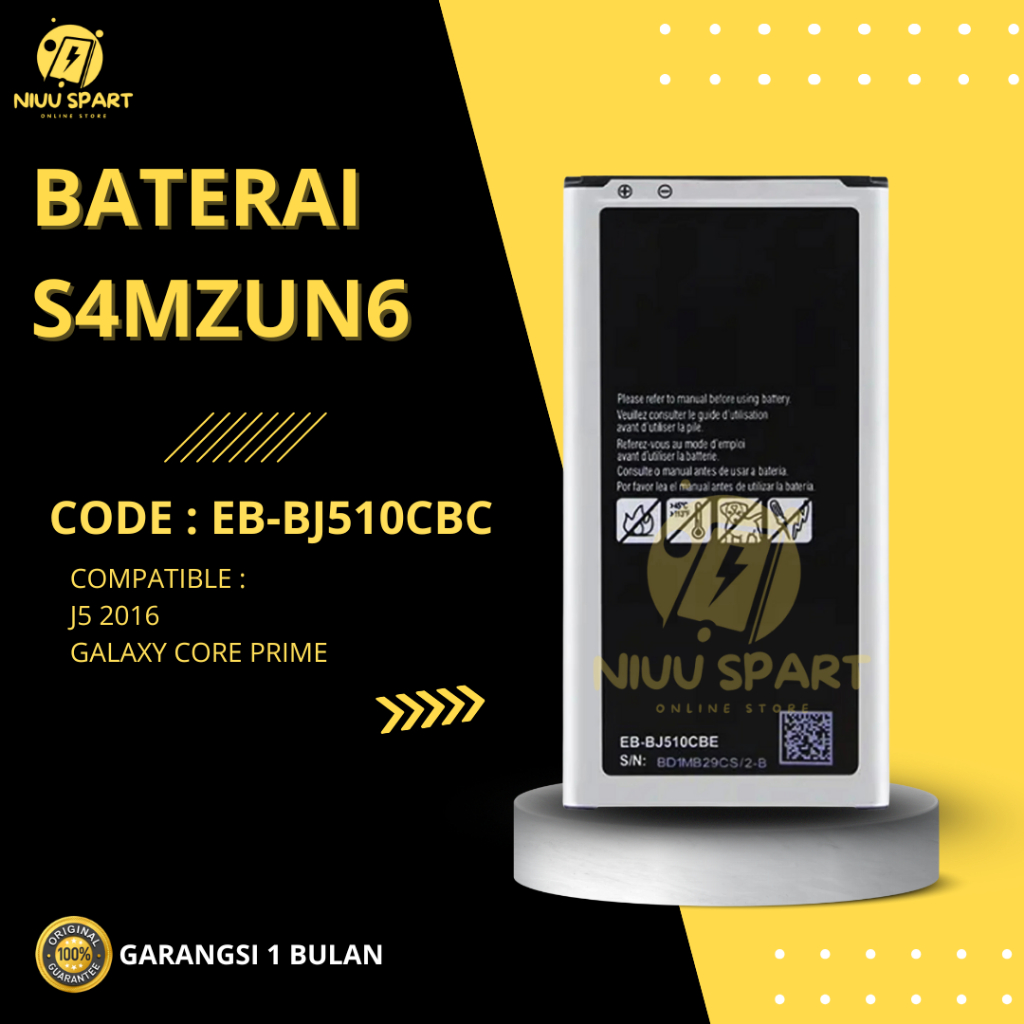 BATERAI BATTERY SAMSUNG J5 2016 / J510 / GALAXY PRIME / EB-BJ510CBC DOUBLE [IC POWER] ORIGINAL