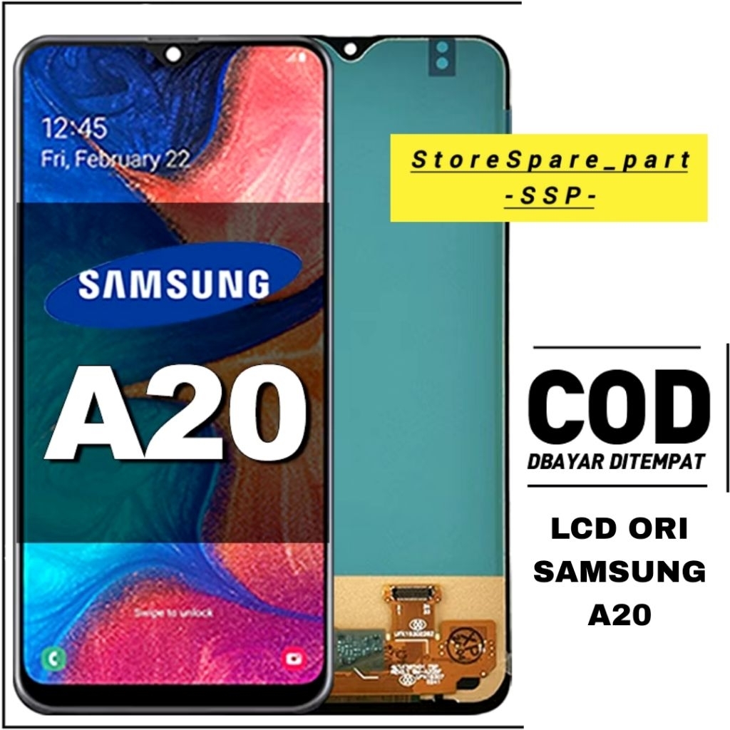 LCD TOUCHSCREEN ORIGINAL SAMSUNG A20