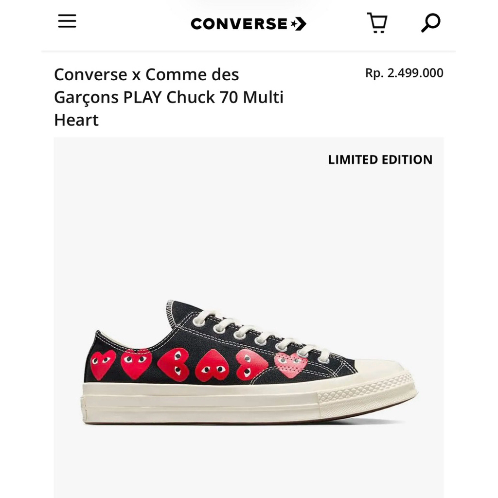 Converse x CDG Multi Heart Limited Edition