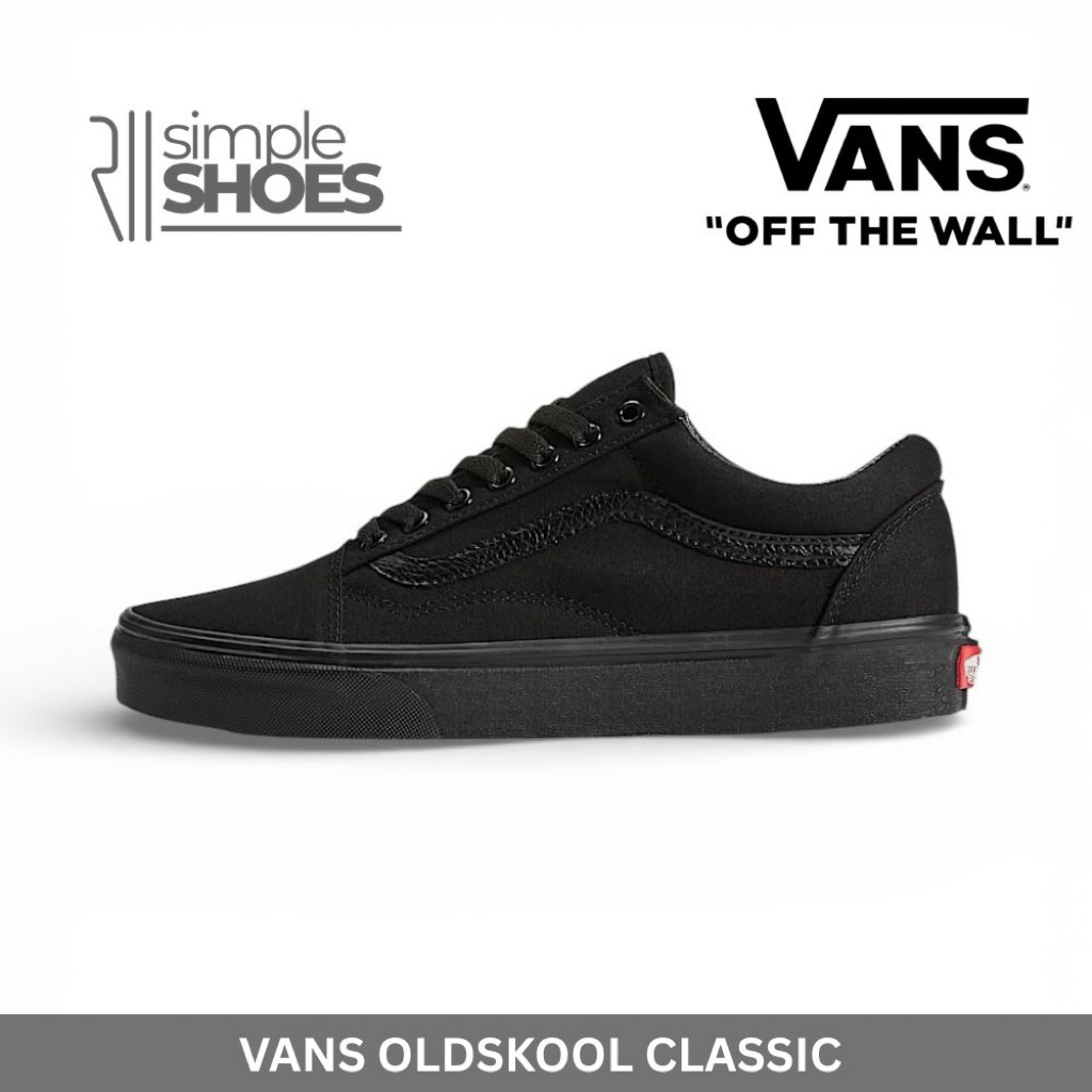 VANS OLDSKOOL CLASSIC FULL BLACK 100% ORIGINAL