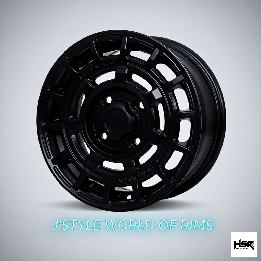 VELG RING 14 RACING HSR TYPE MENTAWAI PCD 4 COCOK UTUK MOBIL XENIA KIJANG GRAND LIVINA AVANZA BLACK