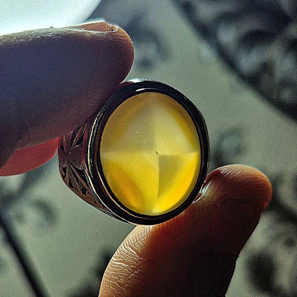 Natural batu akik tapak jalak ring perak