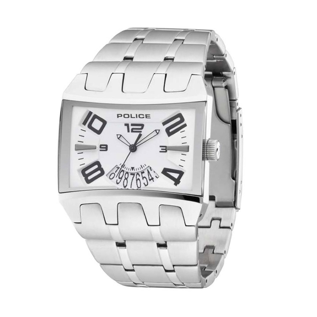 New Jam Tangan Pria Police Analog Diameter 40mm Quartz Stainless Steel