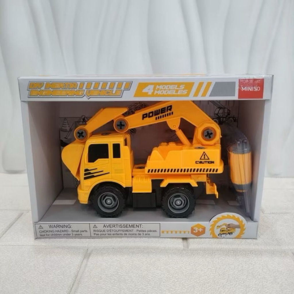 MINISO - DIY ENGINEERING VEHICLE / Mobil Mainan Anak / Mainan DIY Mobil Anak