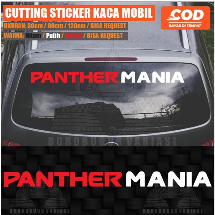 Stiker Panther Mania Mobil Truk Tahan Lama