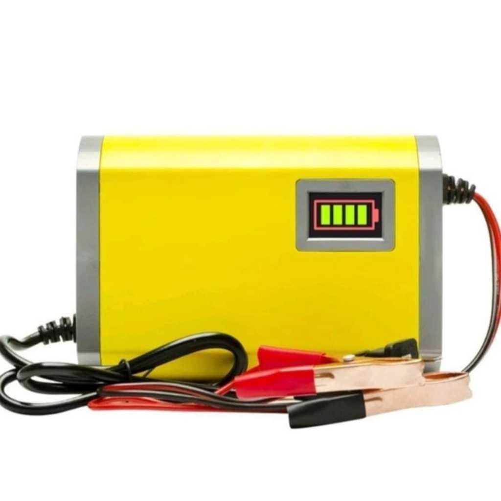 Charger Aki Portable 12V 3A Motor Mobil Cas Casan Aki Motor Charger Aki Motor 12v Otomatis/Casan Aki