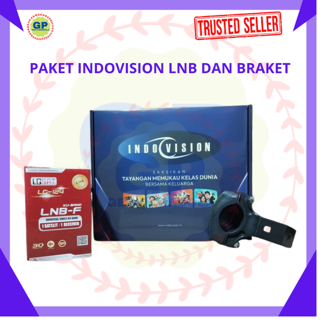 PAKET RECEIVER INDOVISION LNB DAN BRAKET UNTUK PENGGANTI INDOVISION LAMA